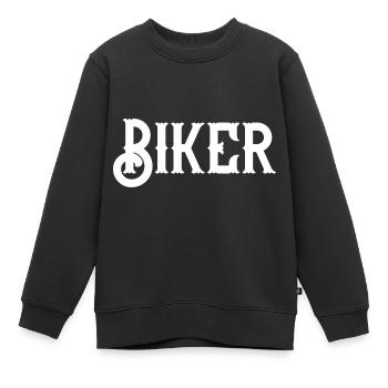 Biker - Kids Premium Organic Sweatshirt - black - Front - AI Model Kid Female (0cm)