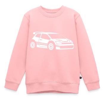 Voiutre de rallye - Sweat Premium enfant bio - rose - Devant - AI Model Kid Female (0cm)