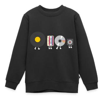 Entwicklung des Audioplayers - Kinder Premium Organic Sweatshirt - Schwarz - Vorne - AI Model Kid Female (0cm)