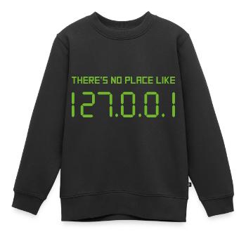 There's No Place Like Home Computer IP Adresse - Kinder Premium Organic Sweatshirt - Schwarz - Vorne - AI Model Kid Female (0cm)