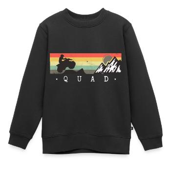 Quad - Kids Premium Organic Sweatshirt - black - Front - AI Model Kid Female (0cm)