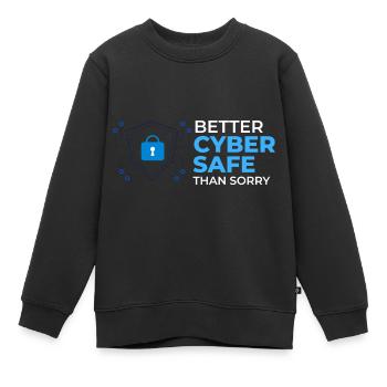 Cyber Security Information Computer Sicherheit - Kinder Premium Organic Sweatshirt - Schwarz - Vorne - AI Model Kid Female (0cm)