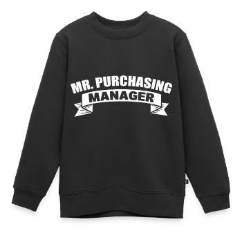 Lustiger Manager Supply Chain Manager - Kinder Premium Organic Sweatshirt - Schwarz - Vorne - AI Model Kid Female (0cm)