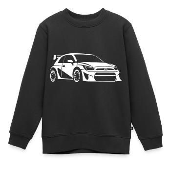 Rallye-Fahrzeug - Kinder Premium Organic Sweatshirt - Schwarz - Vorne - AI Model Kid Female (0cm)