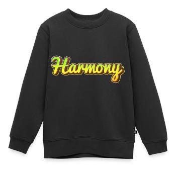 Harmonie - Kinder Premium Organic Sweatshirt - Schwarz - Vorne - AI Model Kid Female (0cm)