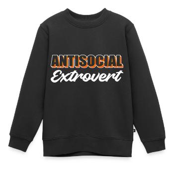 Antisoziale Extrovertierer Freundliche Person Gift - Kinder Premium Organic Sweatshirt - Schwarz - Vorne - AI Model Kid Female (0cm)