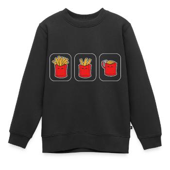 Loss fry artist gift - Kids Premium Organic Sweatshirt - black - Front - AI Model Kid Female (0cm)