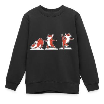 Fox Yoga Professeur de Yoga Poison - Sweat Premium enfant bio - noir - Devant - AI Model Kid Female (0cm)
