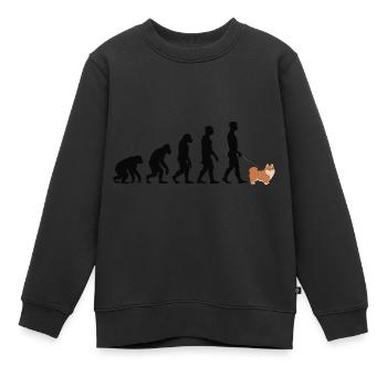 Dwarf spitz - Kids Premium Organic Sweatshirt - black - Front - AI Model Kid Female (0cm)