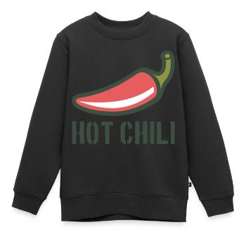 Chili Hot Chili - Sweat Premium enfant bio - noir - Devant - AI Model Kid Female (0cm)