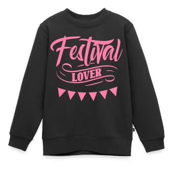 Festival Amateurs festivals Musique - Sweat Premium enfant bio - noir - Devant - AI Model Kid Female (0cm)