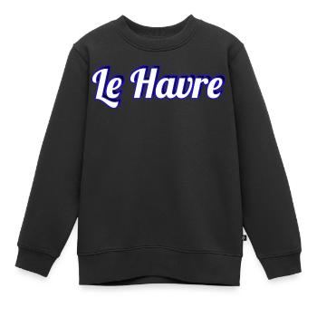 Le Havre - Sweat Premium enfant bio - noir - Devant - AI Model Kid Female (0cm)