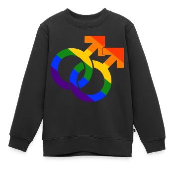Gay Pride Symbol CSD Queer LGBTQ - Kinder Premium Organic Sweatshirt - Schwarz - Vorne - AI Model Kid Female (0cm)