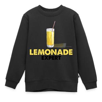 Limonade Limonade Limonade Limonade Stand Design - Sweat Premium enfant bio - noir - Devant - AI Model Kid Female (0cm)