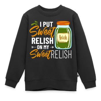 Sweet Relish Pickles Bouteille Spice Jar - Sweat Premium enfant bio - noir - Devant - AI Model Kid Female (0cm)