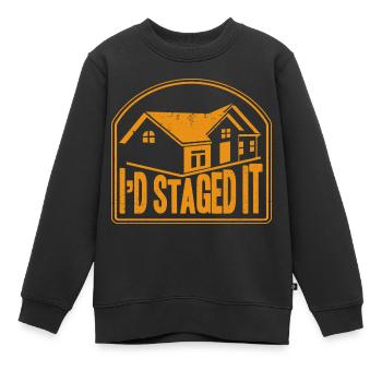 Hausvorstellung Inneneinrichtung Innenarchitekt Ge - Kinder Premium Organic Sweatshirt - Schwarz - Vorne - AI Model Kid Female (0cm)