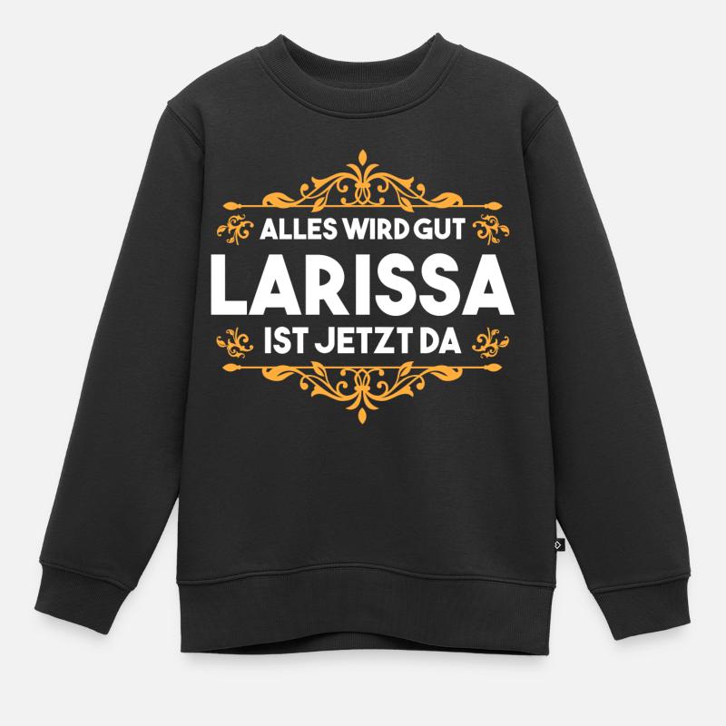Larissa - Kinder Premium Organic Sweatshirt - Schwarz