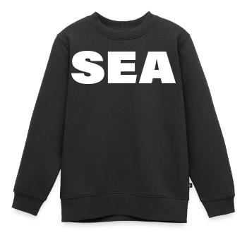 MER - Sweat Premium enfant bio - noir - Devant - AI Model Kid Female (0cm)