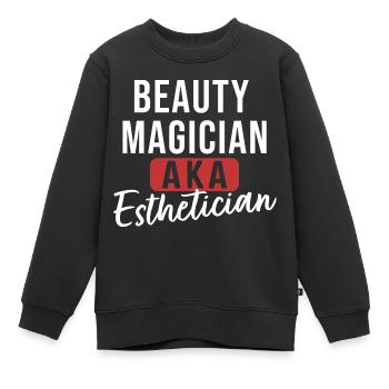 Schönheitszauberer AKA Kosmetikerin - Kinder Premium Organic Sweatshirt - Schwarz - Vorne - AI Model Kid Female (0cm)
