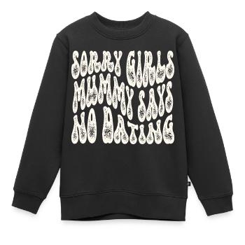 Désolée, la maman dit qu’il n’y a pas de rendez-vous - Sweat Premium enfant bio - noir - Devant - AI Model Kid Female (0cm)