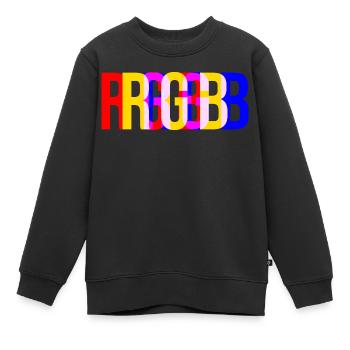 Espace colorimétrique RVB - Sweat Premium enfant bio - noir - Devant - AI Model Kid Female (0cm)