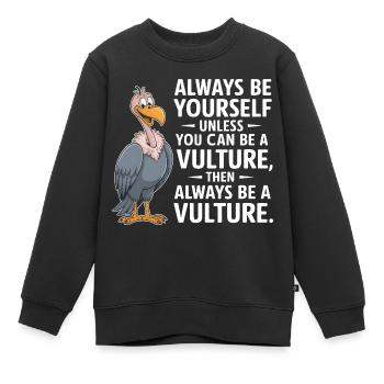 Geier - Kinder Premium Organic Sweatshirt - Schwarz - Vorne - AI Model Kid Female (0cm)