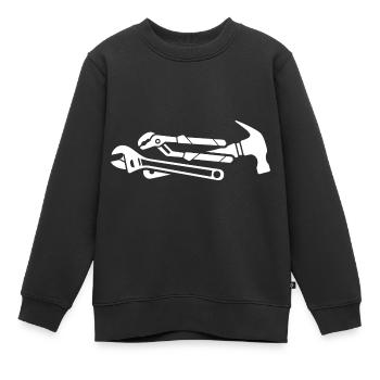 Handwerker - Kinder Premium Organic Sweatshirt - Schwarz - Vorne - AI Model Kid Female (0cm)