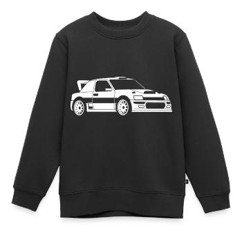 Rallye-Fahrzeug - Kinder Premium Organic Sweatshirt - Schwarz - Vorne - AI Model Kid Female (0cm)