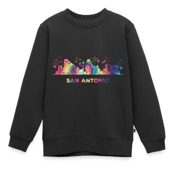 Horizon de San Antonian San Antonio - Sweat Premium enfant bio - noir - Devant - AI Model Kid Female (0cm)