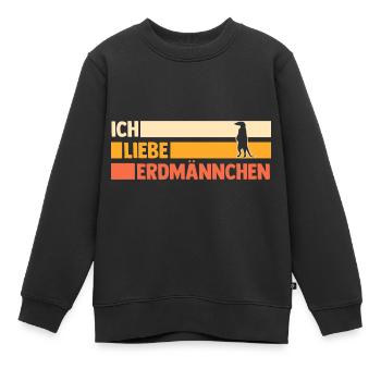 Erdmännchen - Kinder Premium Organic Sweatshirt - Schwarz - Vorne - AI Model Kid Female (0cm)