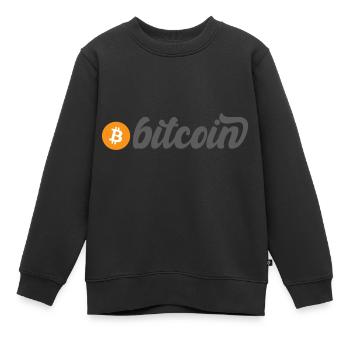 Bitcoin (Bitcoin) - Kinder Premium Organic Sweatshirt - Schwarz - Vorne - AI Model Kid Female (0cm)