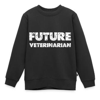 Zukünftiger Tierarzt Tierarzt Tierarzt Tierliebhab - Kinder Premium Organic Sweatshirt - Schwarz - Vorne - AI Model Kid Female (0cm)