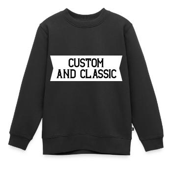 Personnalisé et Classique - Sweat Premium enfant bio - noir - Devant - AI Model Kid Female (0cm)