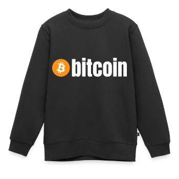 Bitcoin (Bitcoin) - Kinder Premium Organic Sweatshirt - Schwarz - Vorne - AI Model Kid Female (0cm)