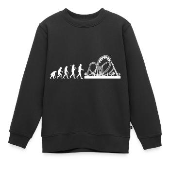Achterbahn - Kinder Premium Organic Sweatshirt - Schwarz - Vorne - AI Model Kid Female (0cm)