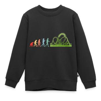 Achterbahn - Kinder Premium Organic Sweatshirt - Schwarz - Vorne - AI Model Kid Female (0cm)