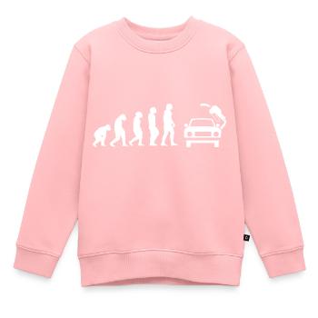 Evolution Tankwart - Kinder Premium Organic Sweatshirt - Rosa - Vorne - AI Model Kid Female (0cm)