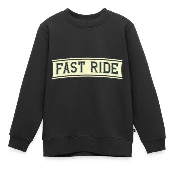 Trajet rapide - Sweat Premium enfant bio - noir - Devant - AI Model Kid Female (0cm)