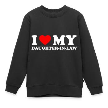 Ich liebe meine Schwiegertochter - Kinder Premium Organic Sweatshirt - Schwarz - Vorne - AI Model Kid Female (0cm)