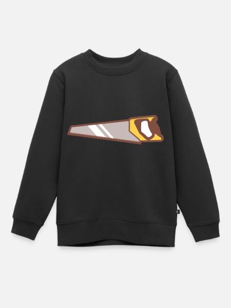 Säge - Kinder Premium Organic Sweatshirt - Schwarz