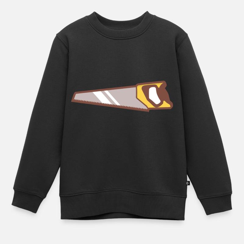 Säge - Kinder Premium Organic Sweatshirt - Schwarz