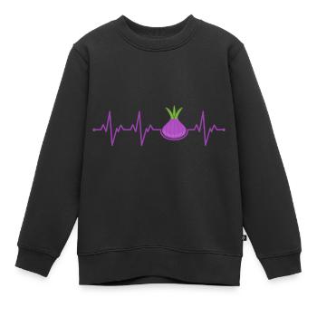 Zwiebel - Kinder Premium Organic Sweatshirt - Schwarz - Vorne - AI Model Kid Female (0cm)