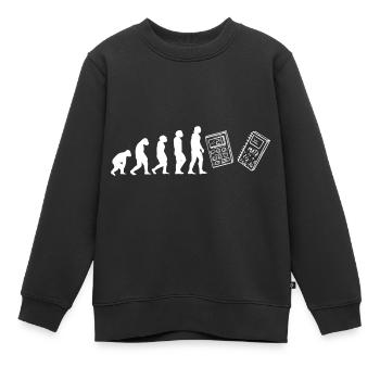 Evolution Mathelehrer - Kinder Premium Organic Sweatshirt - Schwarz - Vorne - AI Model Kid Female (0cm)