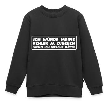 Ist das jetzt Mode - Kinder Premium Organic Sweatshirt - Schwarz - Vorne - AI Model Kid Female (0cm)