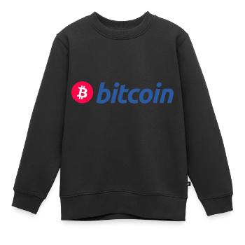 Bitcoin (Bitcoin) - Kinder Premium Organic Sweatshirt - Schwarz - Vorne - AI Model Kid Female (0cm)