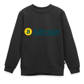Bitcoin (Bitcoin) - Kinder Premium Organic Sweatshirt - Schwarz - Vorne - AI Model Kid Female (0cm)