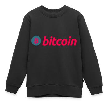 Bitcoin (Bitcoin) - Kinder Premium Organic Sweatshirt - Schwarz - Vorne - AI Model Kid Female (0cm)