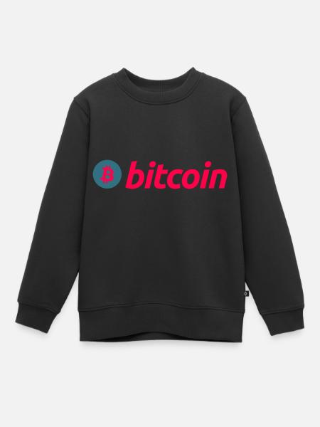 Bitcoin - Sweat Premium enfant bio - noir