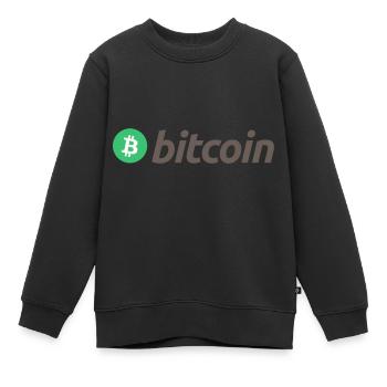 Bitcoin (Bitcoin) - Kinder Premium Organic Sweatshirt - Schwarz - Vorne - AI Model Kid Female (0cm)