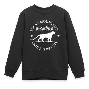 Rocky Mountains Cougar Endless Beauty - Kinder Premium Organic Sweatshirt - Schwarz - Vorne - AI Model Kid Female (0cm)